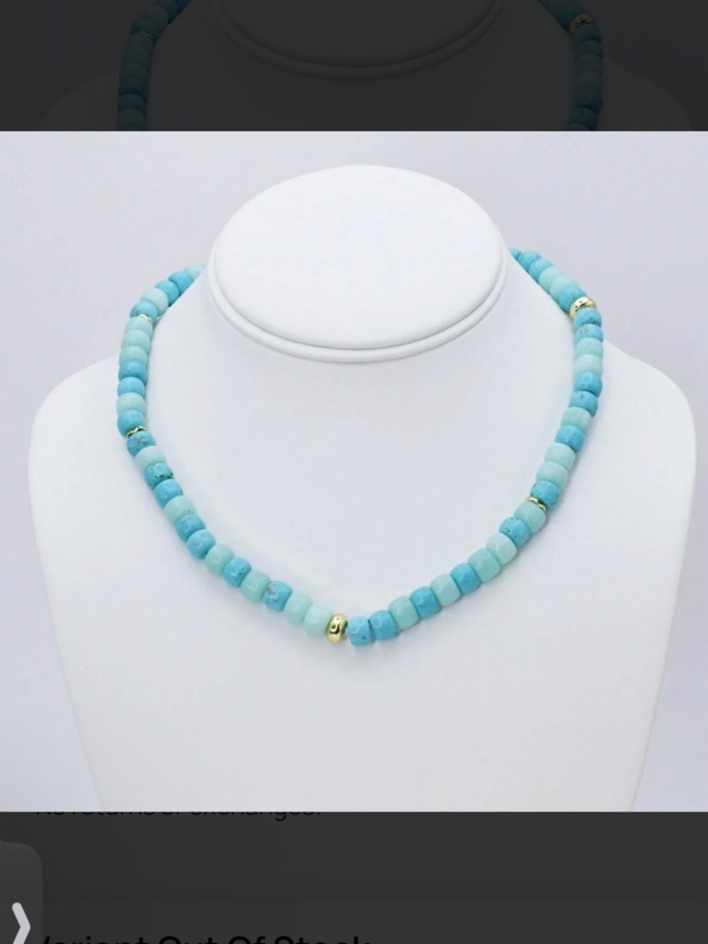 NWT Treasure Jewels Ocean Girly Gemstone Necklace